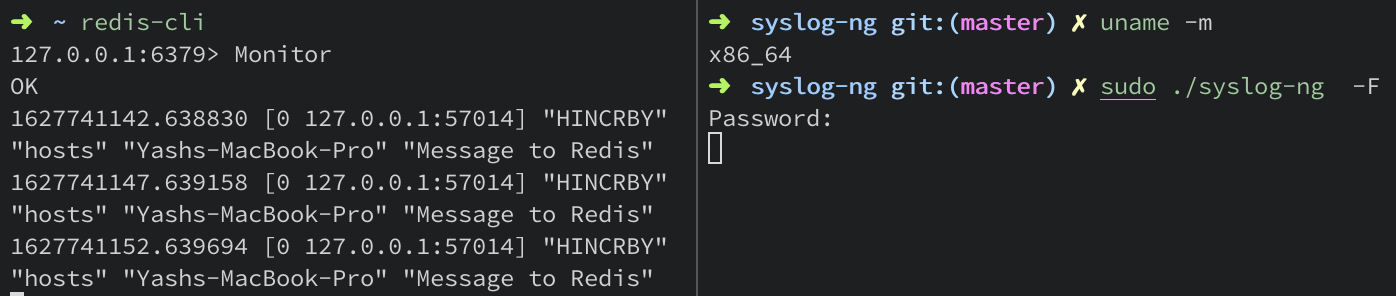 Redis Destination Driver Tested on MacOS (x86)